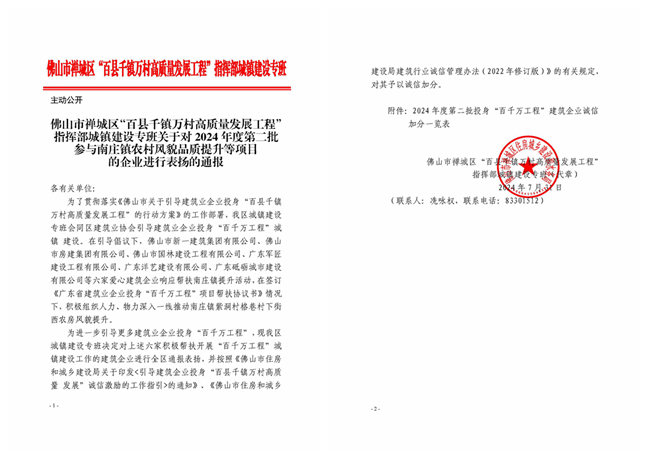 關(guān)于對(duì)2024年度第二批參與南莊鎮(zhèn)農(nóng)村風(fēng)貌品質(zhì)提升等項(xiàng)目的企業(yè)進(jìn)行表揚(yáng)的通報(bào)_副本.jpg